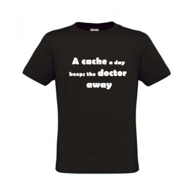 A cache a day, T-Shirt (black)